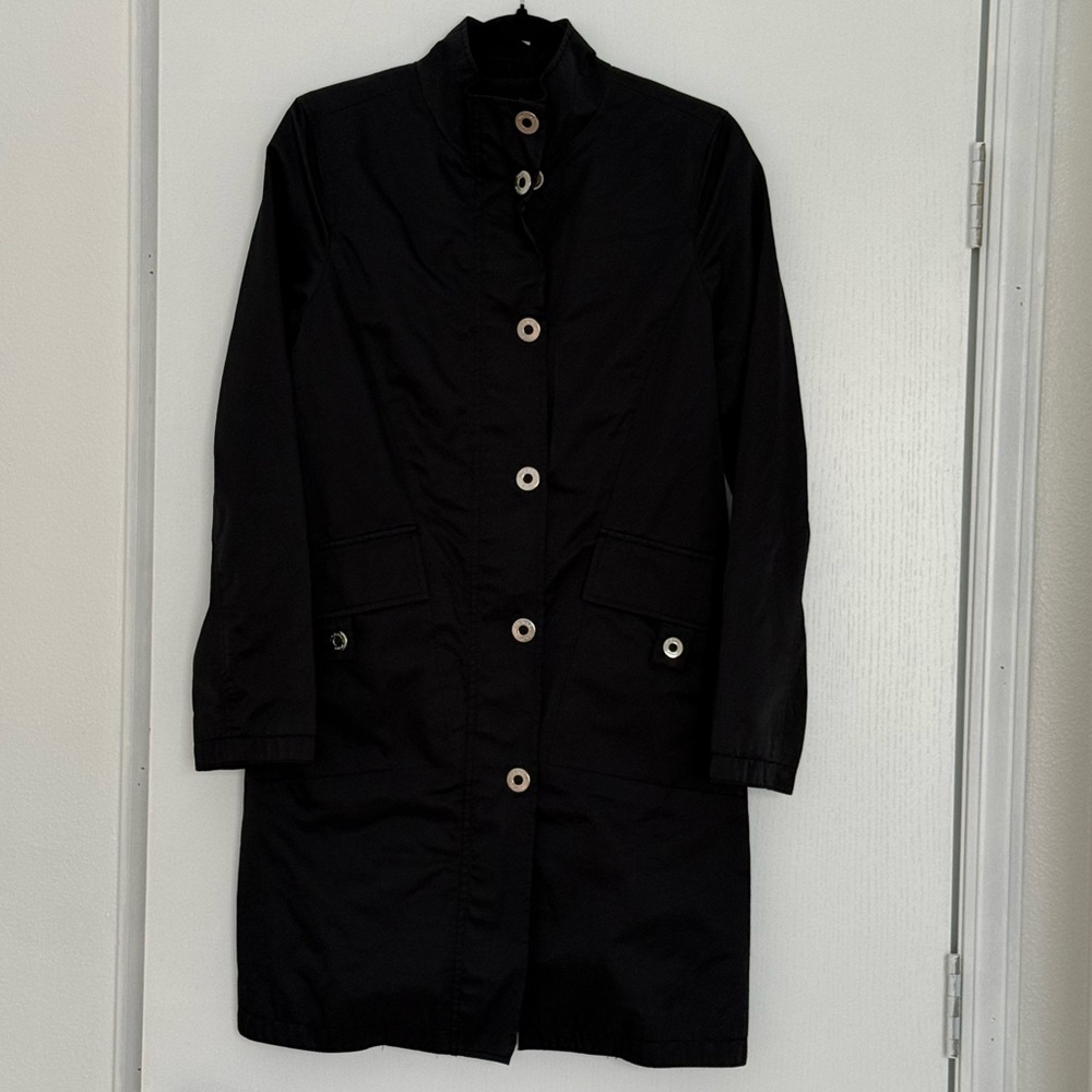 Michael Kors Black Midi Trench Coat